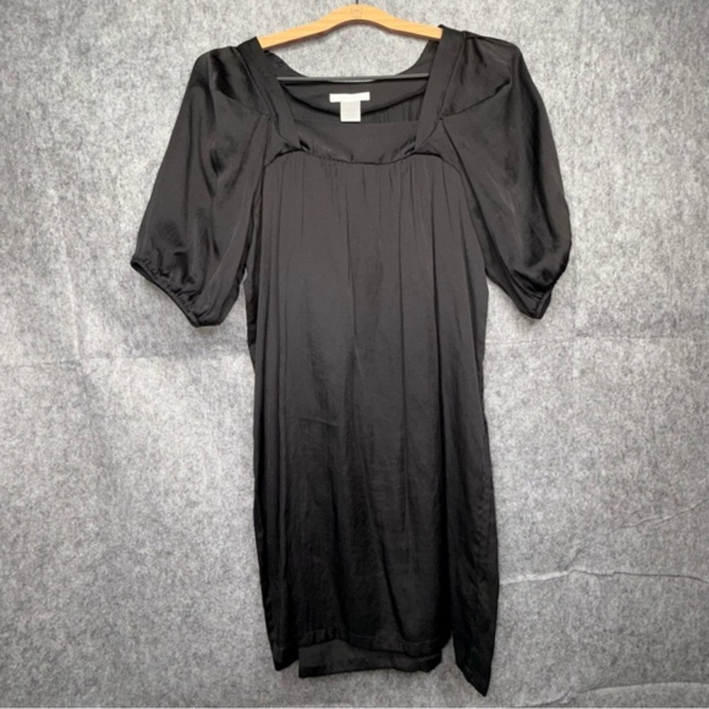 Poppy Garden Black Cotton/Silk Mini Dress- Sz S‎